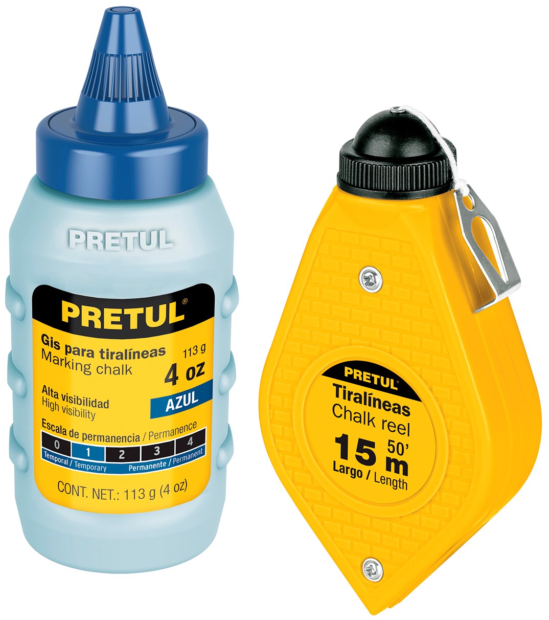 Imagen de TIRALINEAS DE PLASTICO CON GIS DE 15 MTS (50 FT) PRETUL