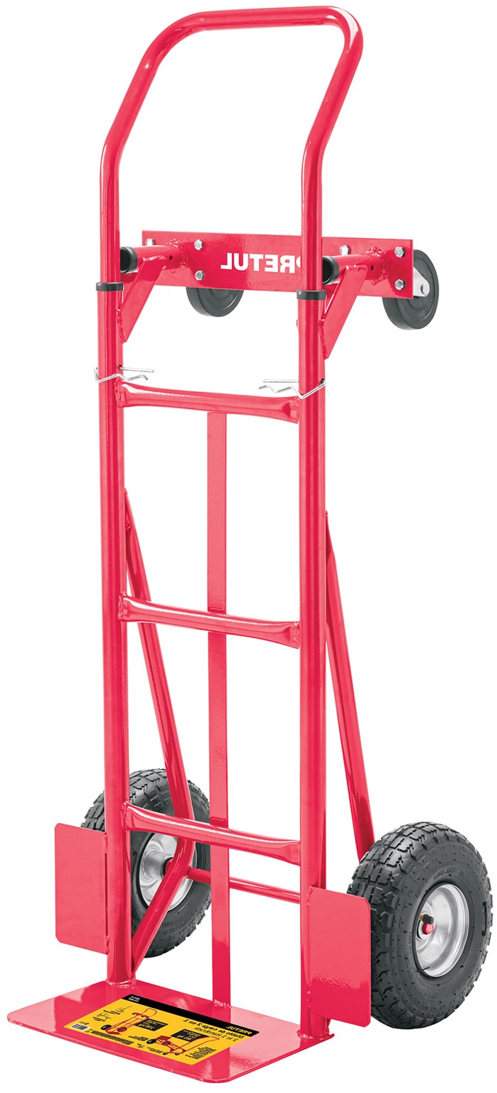 Imagen de DIABLO DE CARGA CONVERTIBLE 2 EN 1 CAPACIDAD DE 385KG CON RUEDAS NEUMATICAS PRETUL