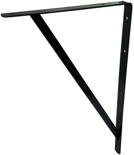 Imagen de MENSULA ACERO REFORZADO 10" X 16" NEGRO SURTEK