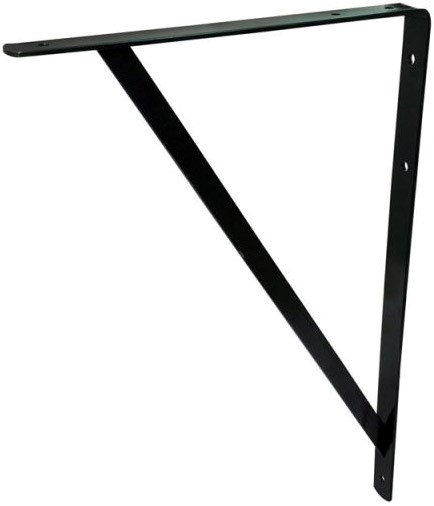 Imagen de MENSULA ACERO REFORZADO 13" X 20" NEGRO SURTEK