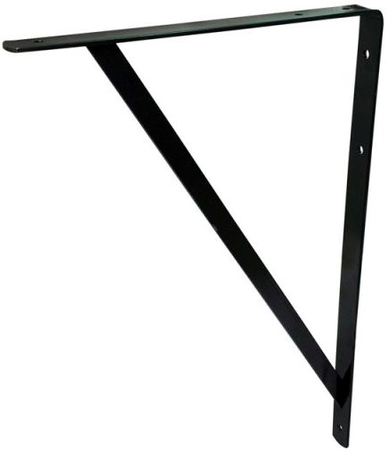 Imagen de MENSULA ACERO REFORZADO 8" X 12" NEGRO SURTEK