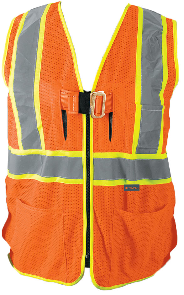 Imagen de CHALECO DE SEGURIDAD PARA ARNES DE ALTA VISIBILIDAD NARANJA TRUPER