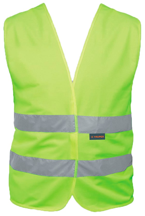 Imagen de CHALECO DE SEGURIDAD VERDE CON CINTAS DE ALTA VISIBILIDAD TRUPER