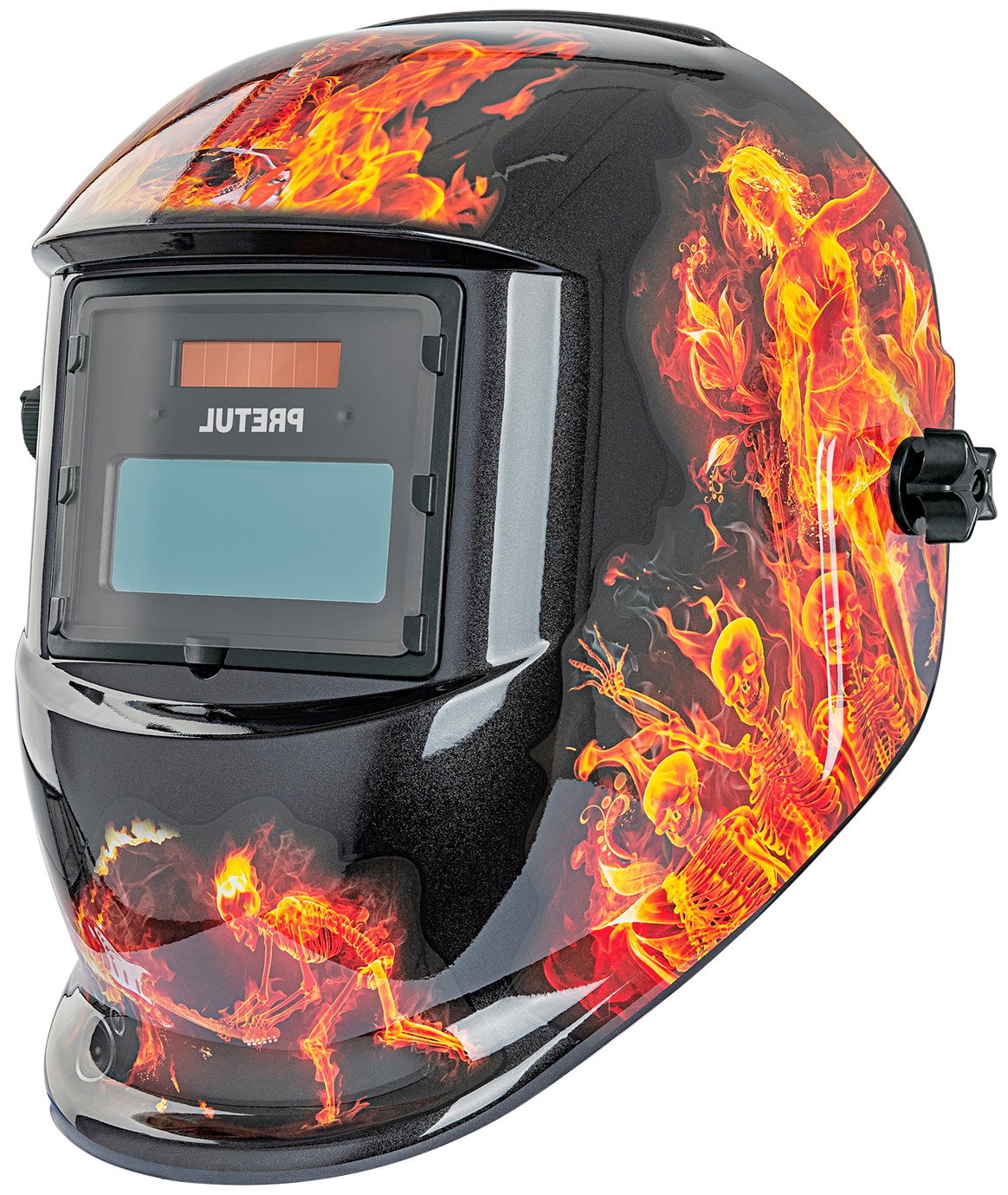 Imagen de CARETA ELECTRÓNICA PARA SOLDAR SOMBRA 9-13 FUEGO PRETUL