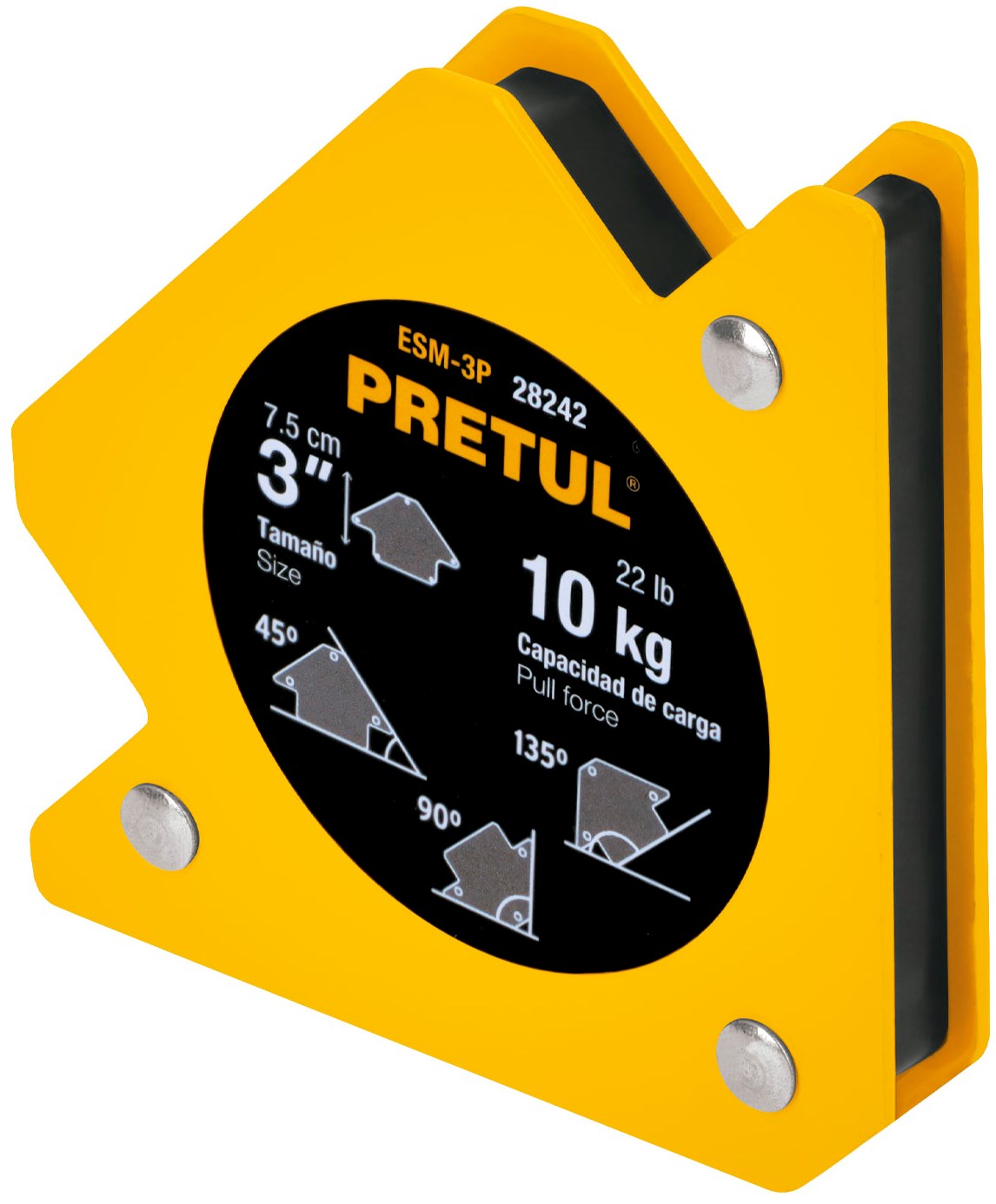 Imagen de ESCUADRA MAGNÉTICA PARA SOLDAR DE 3' CON CARGA DE 10 KG PRETUL