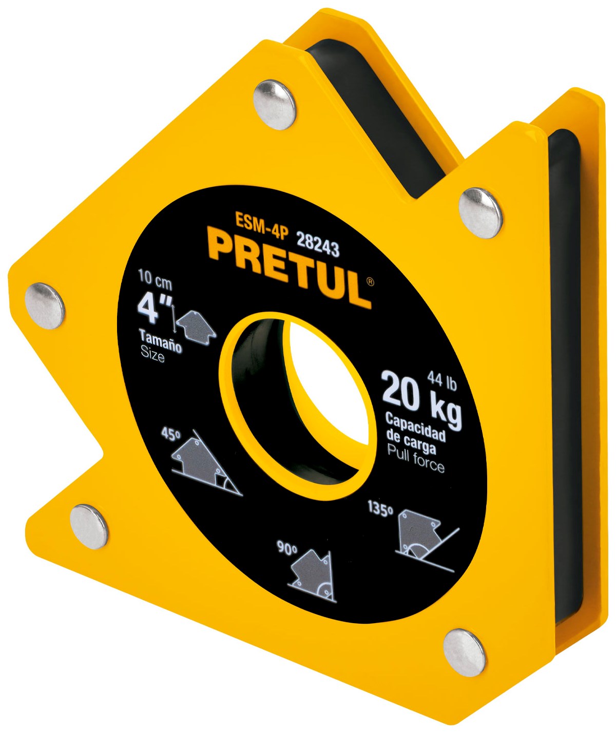 Imagen de ESCUADRA MAGNÉTICA PARA SOLDAR DE 4' CARGA 20 KG PRETUL