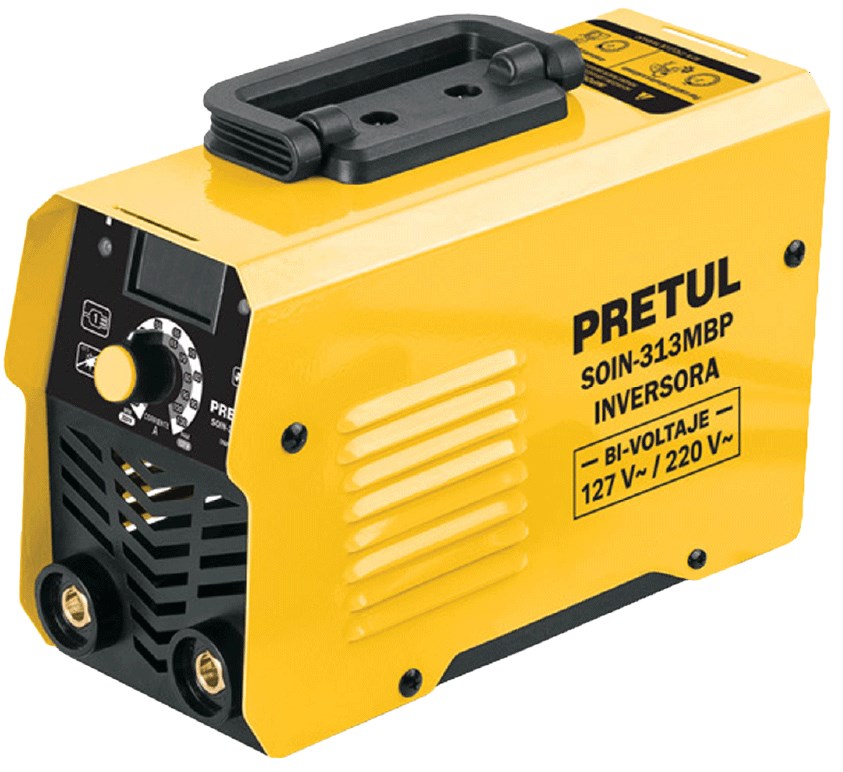 Imagen de MINI SOLDADORA INVERSORA DE 130 AMP BI-VOLTAJE SERIE 300 PRETUL