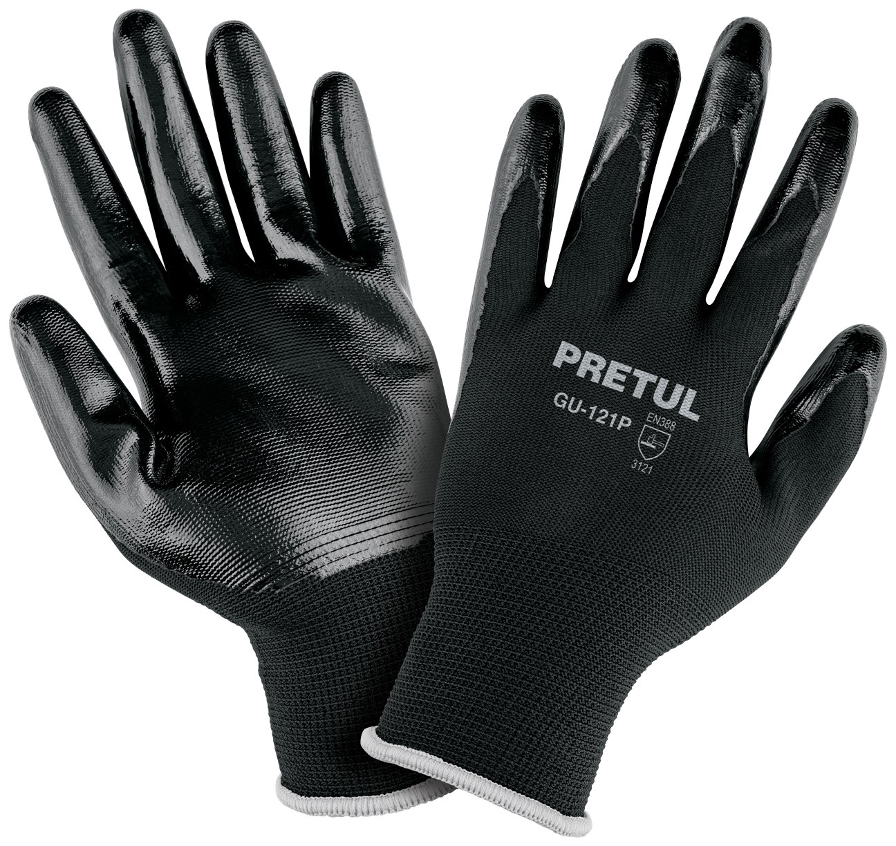 Imagen de GUANTES DE NYLON RECUBIERTOS DE NITRILO CHICA PRETUL