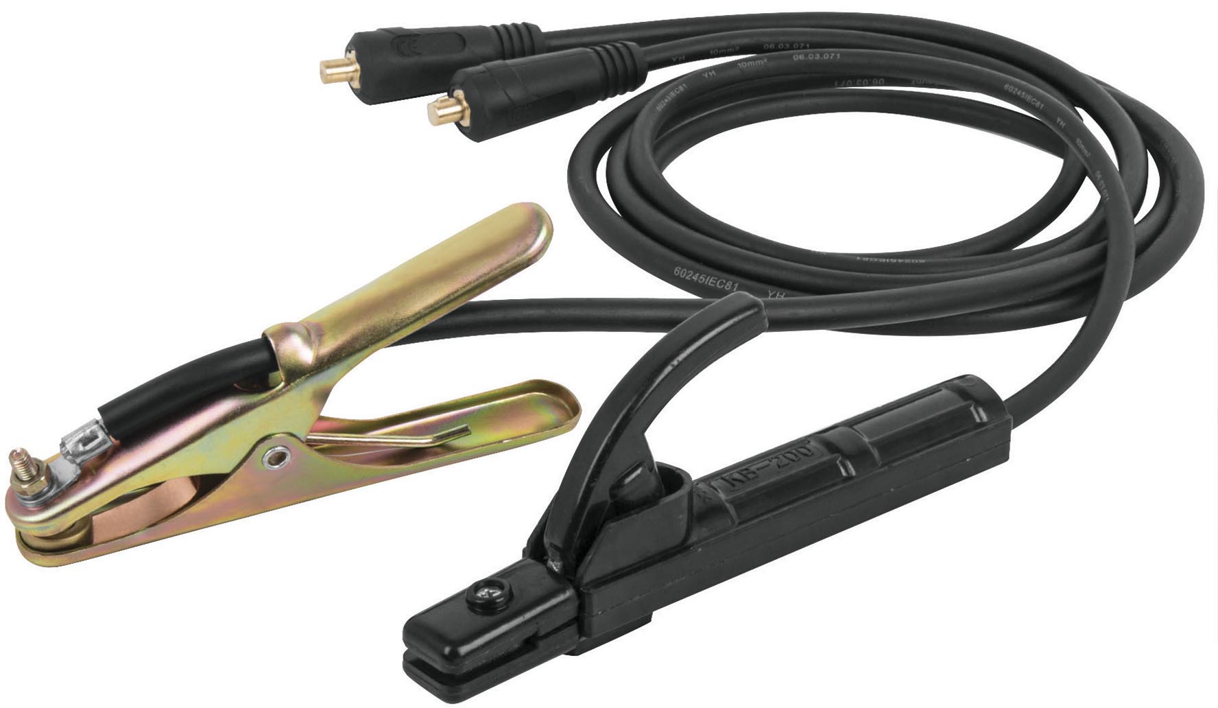 Imagen de CABLES PORTAELECTRODO Y PINZA DE TIERRA DE 200 AMP DE 3/8" TRUPER EXPERT