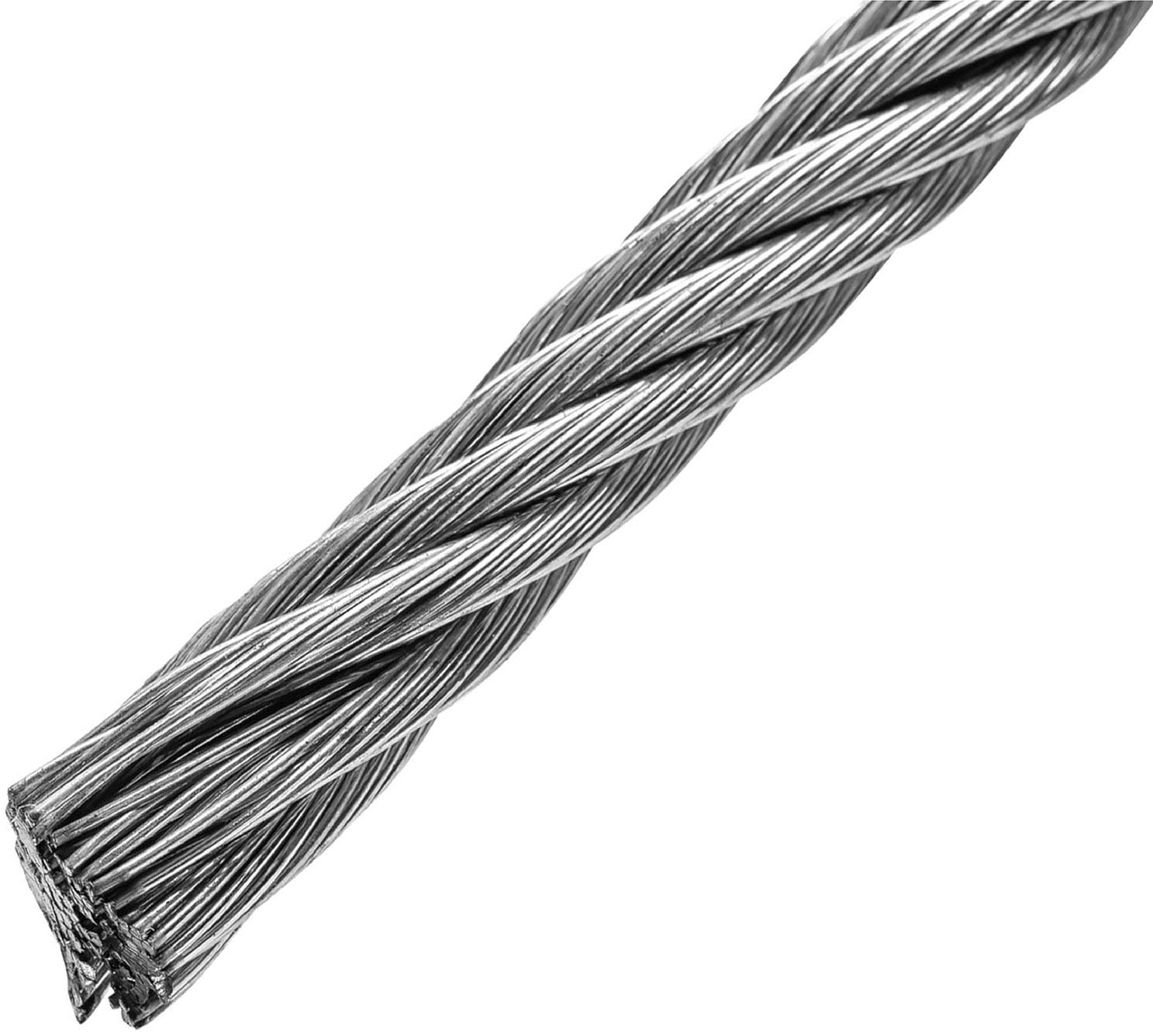 Imagen de METRO DE CABLE FLEXIBLE DE 3/8" DE ACERO DE 7X19 HILOS DE 75 MTS FIERO