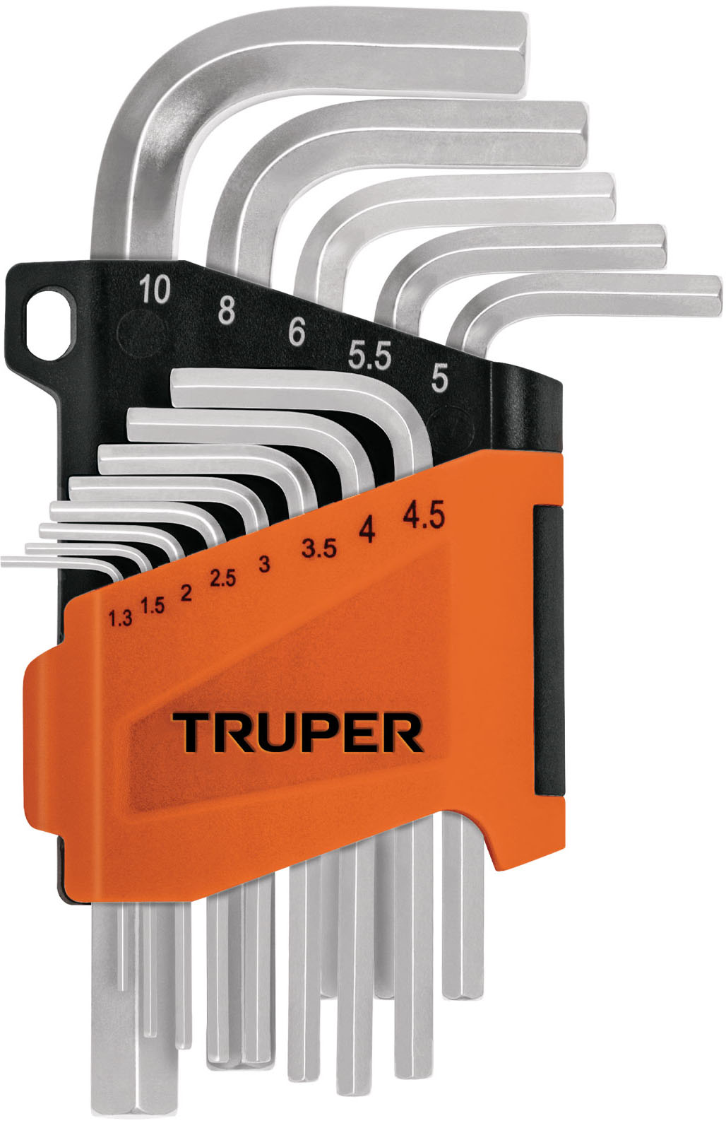 Imagen de JUEGO DE 13 LLAVES ALLEN MILIMETRICAS CON PUNTA HEXAGONAL Y ORGANIZADOR TRUPER