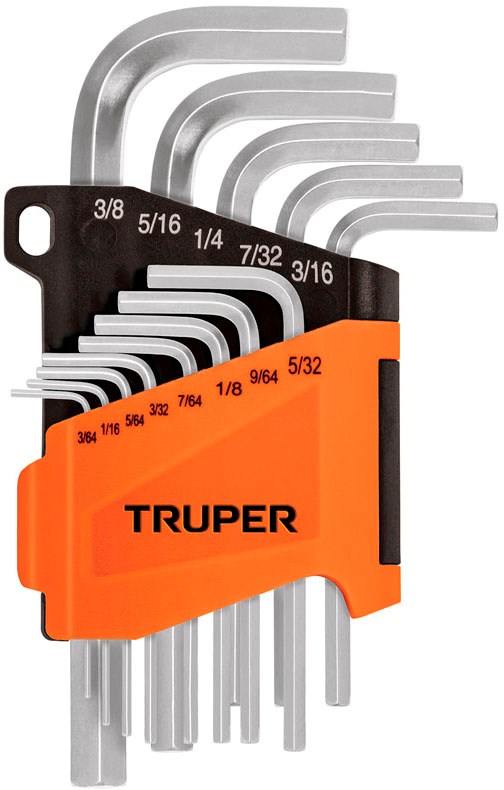 Imagen de JUEGO DE 13 LLAVES ALLEN ESTANDAR CON PUNTA HEXAGONAL Y ORGANIZADOR TRUPER