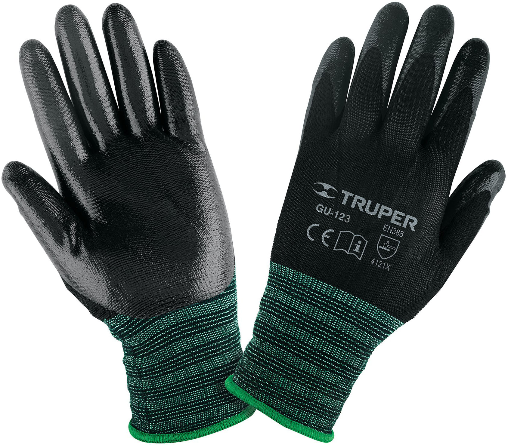 Imagen de GUANTES DE NYLON RECUBIERTOS DE NITRILO TALLA GRANDE TRUPER