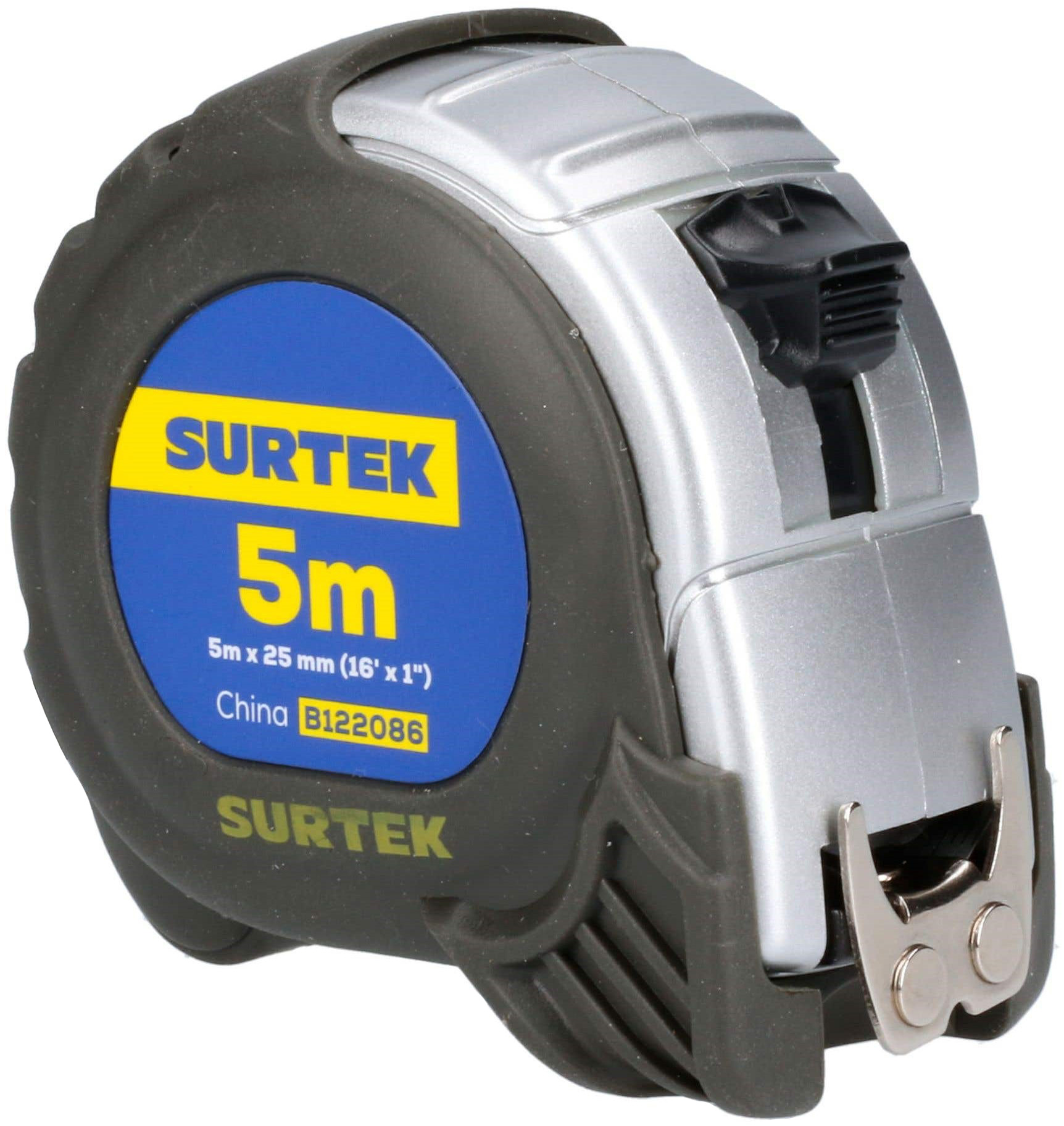 Imagen de CINTA DE MEDIR CON CARCASA ANTI-IMPACTO SILVER 5 MTS X 5/8" SURTEK