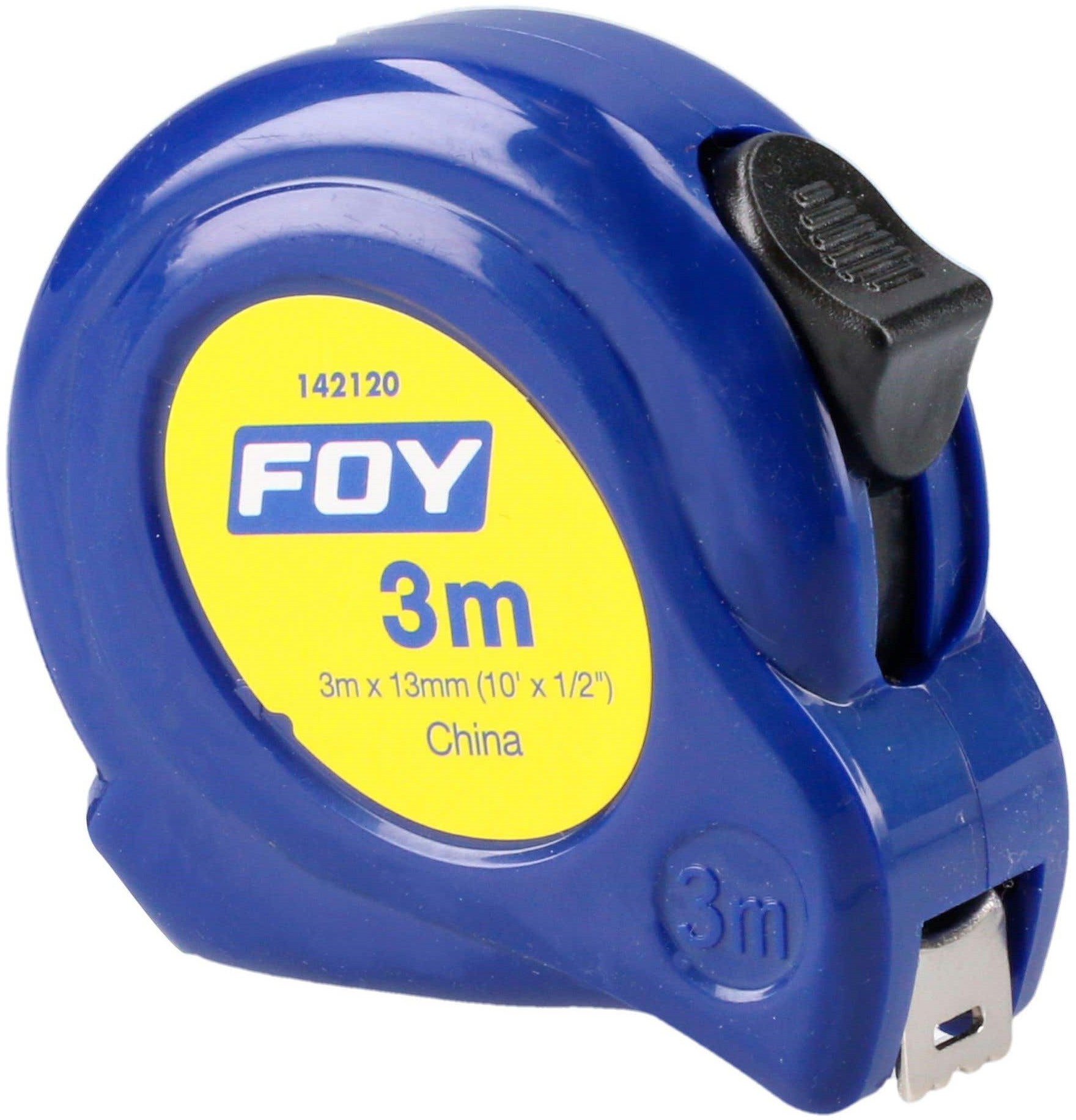 Imagen de CINTA DE MEDIR CON CARCASA DE PLASTICO 3 MTS X 1/2" AZUL FOY