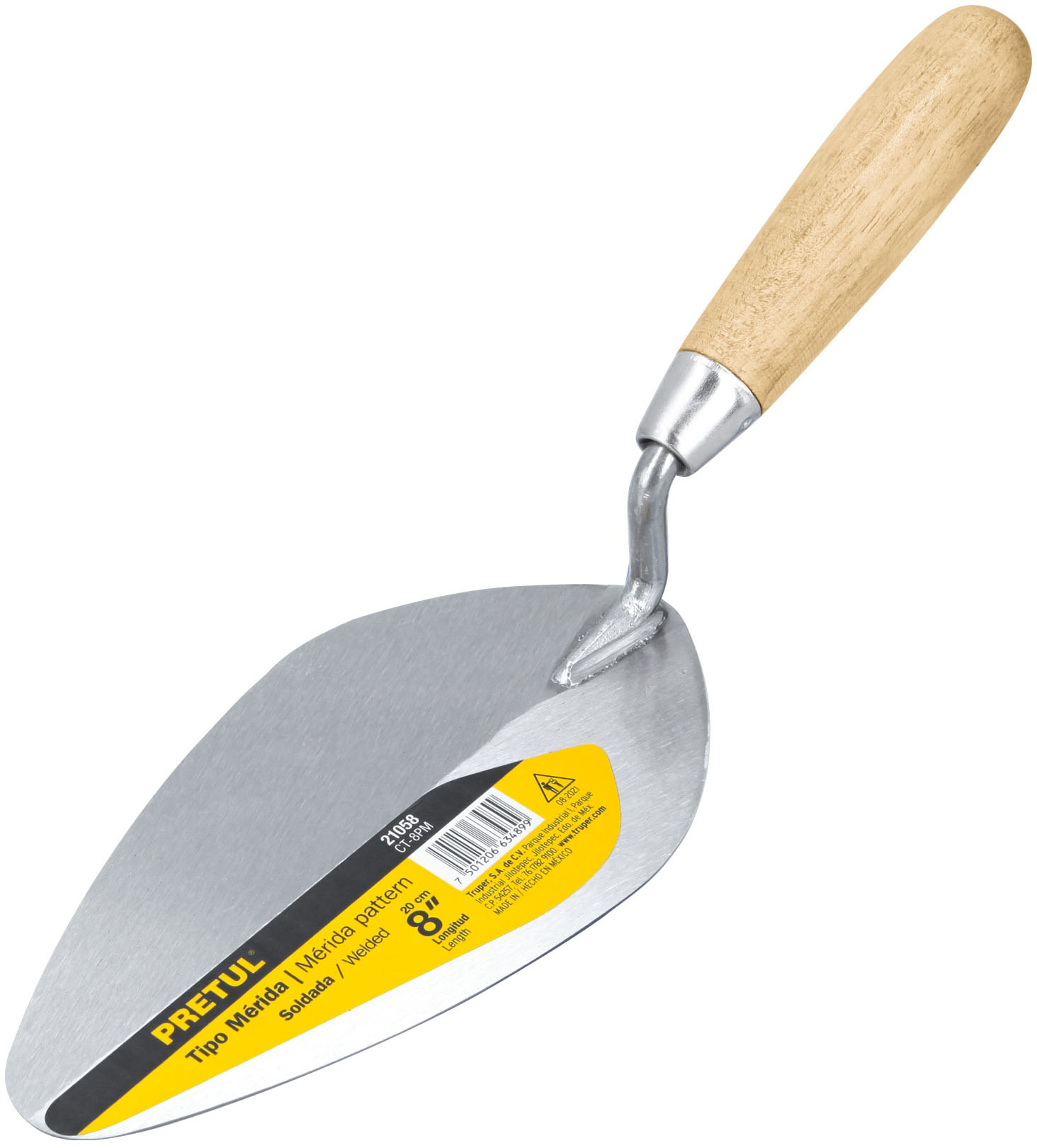 Imagen de CUCHARA PARA ALBANIL DE 8" TIPO MERIDA PRETUL