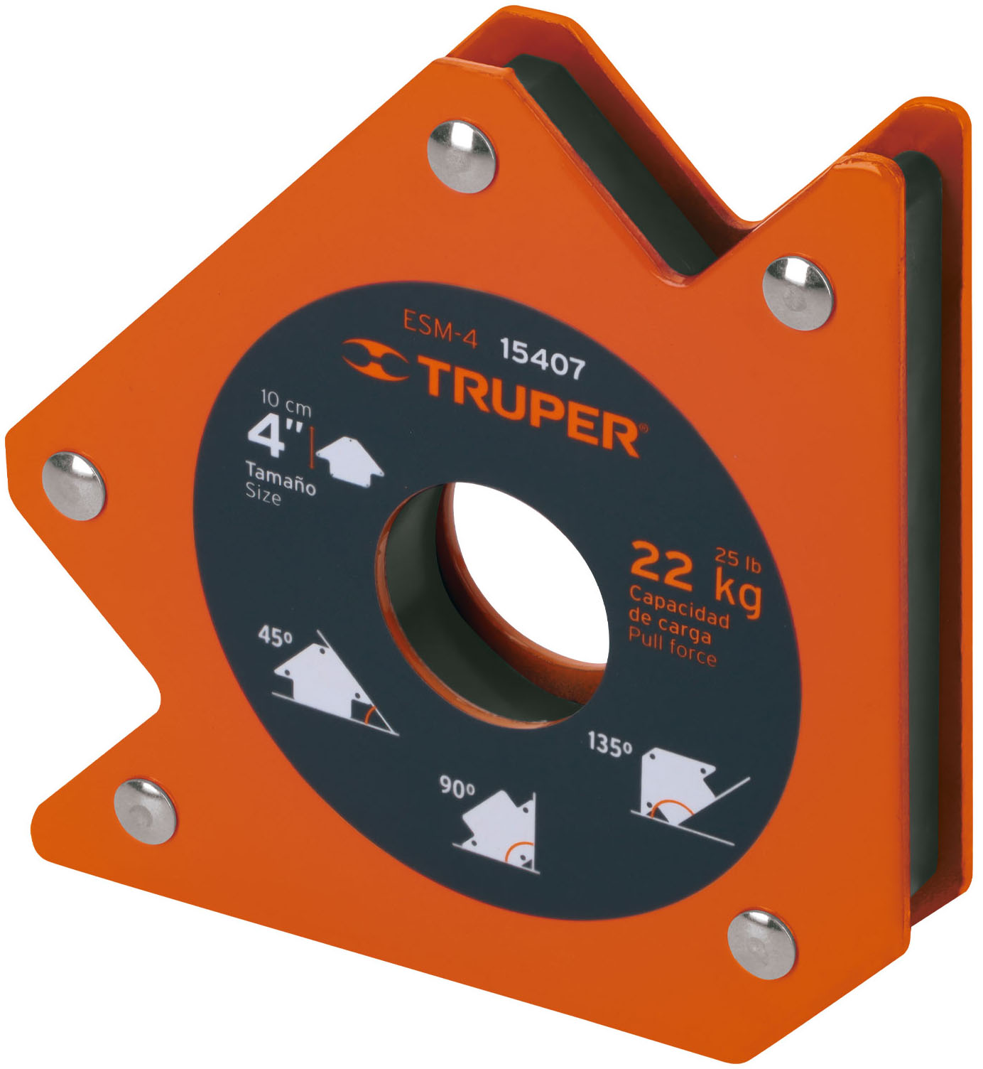 Imagen de ESCUADRA MAGNETICA DE 4" PARA SOLDAR CON CAPACIDAD DE 22 KGS TRUPER