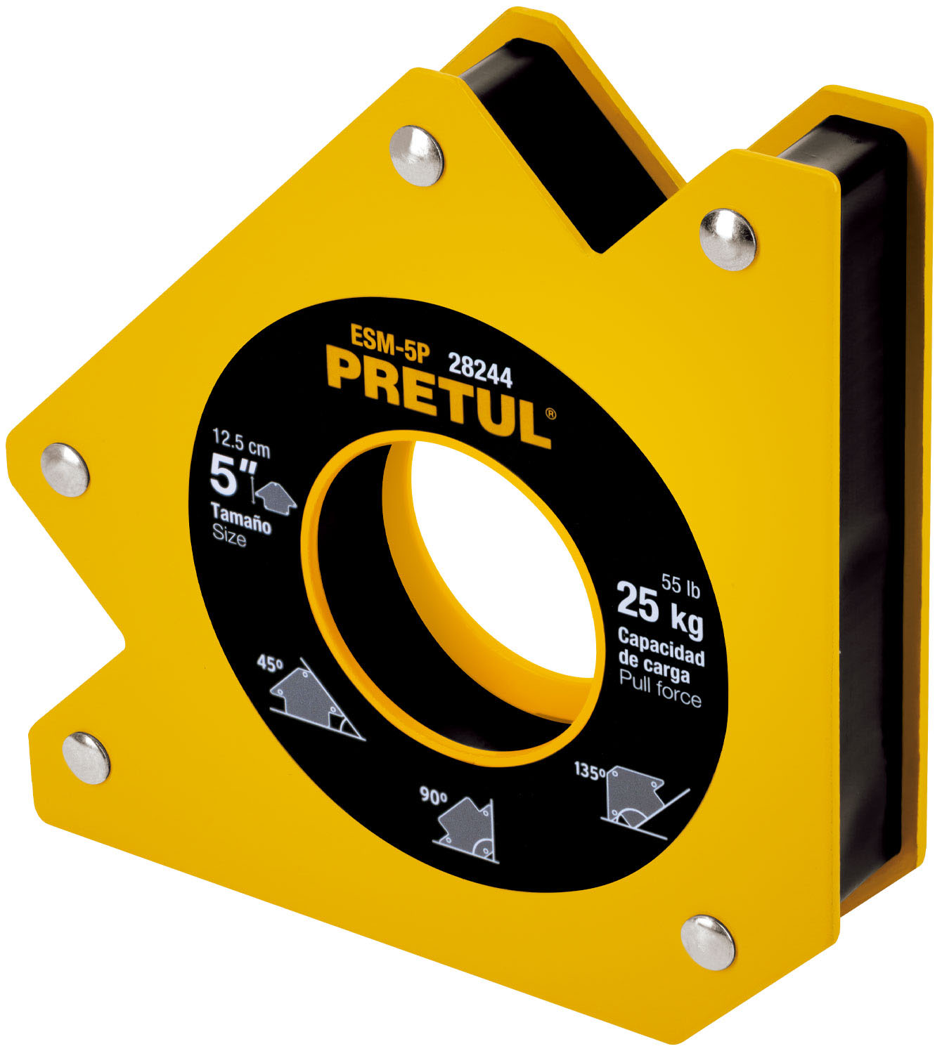 Imagen de ESCUADRA MAGNETICA DE 5" PARA SOLDAR CON CAPACIDAD DE 25 KGS PRETUL