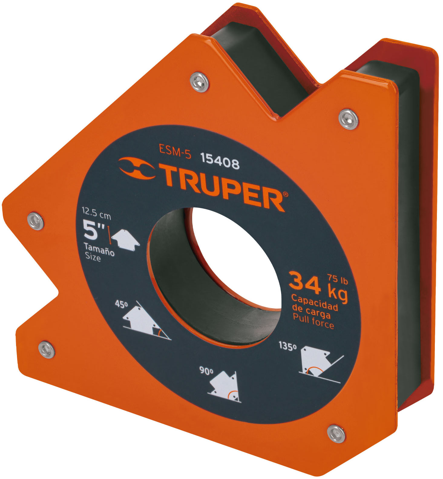 Imagen de ESCUADRA MAGNETICA DE 5" PARA SOLDAR CON CAPACIDAD DE 34 KGS TRUPER