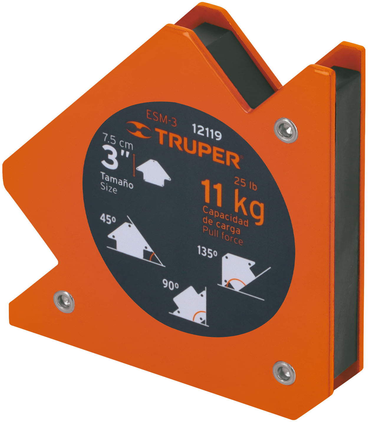 Imagen de ESCUADRA MAGNETICA PARA SOLDAR DE 3" CON CARGA 11 KG TRUPER