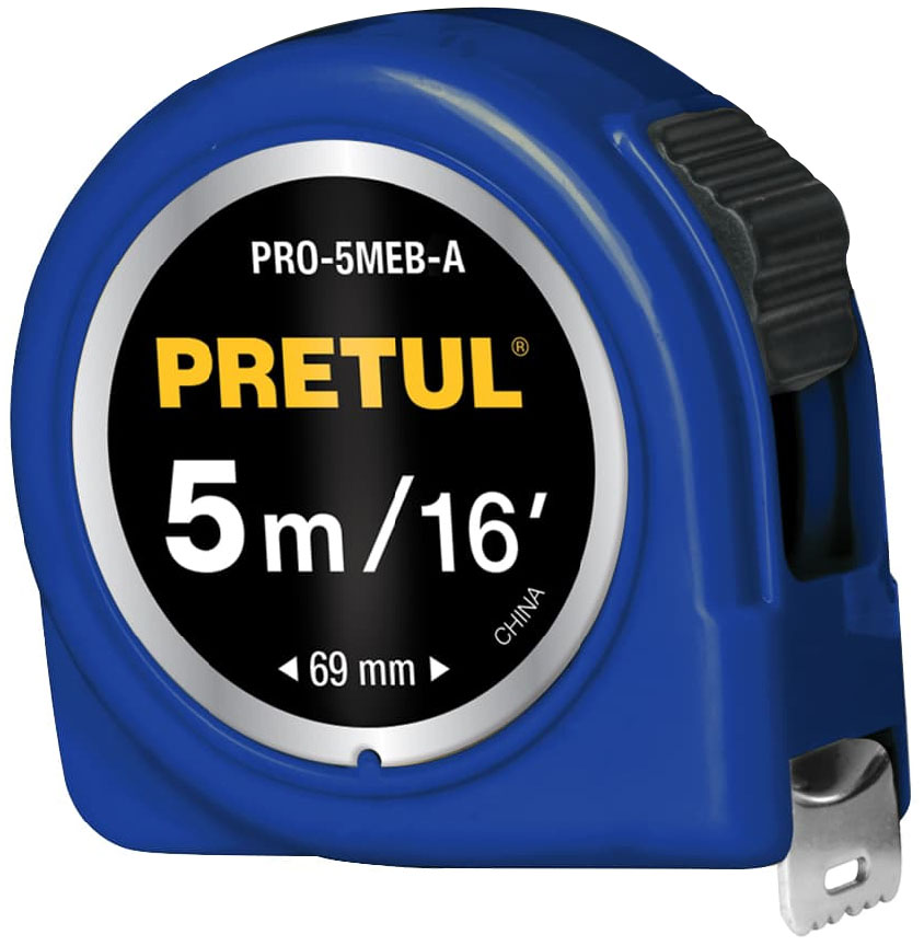 Imagen de FLEXOMETRO AZUL DE 5 MTS CON CINTA DE 19 MILIMETROS PRETUL