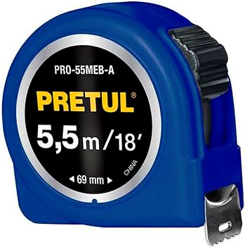 Imagen de FLEXOMETRO AZUL DE 5.50 MTS CON CINTA DE 25 MILIMETROS PRETUL