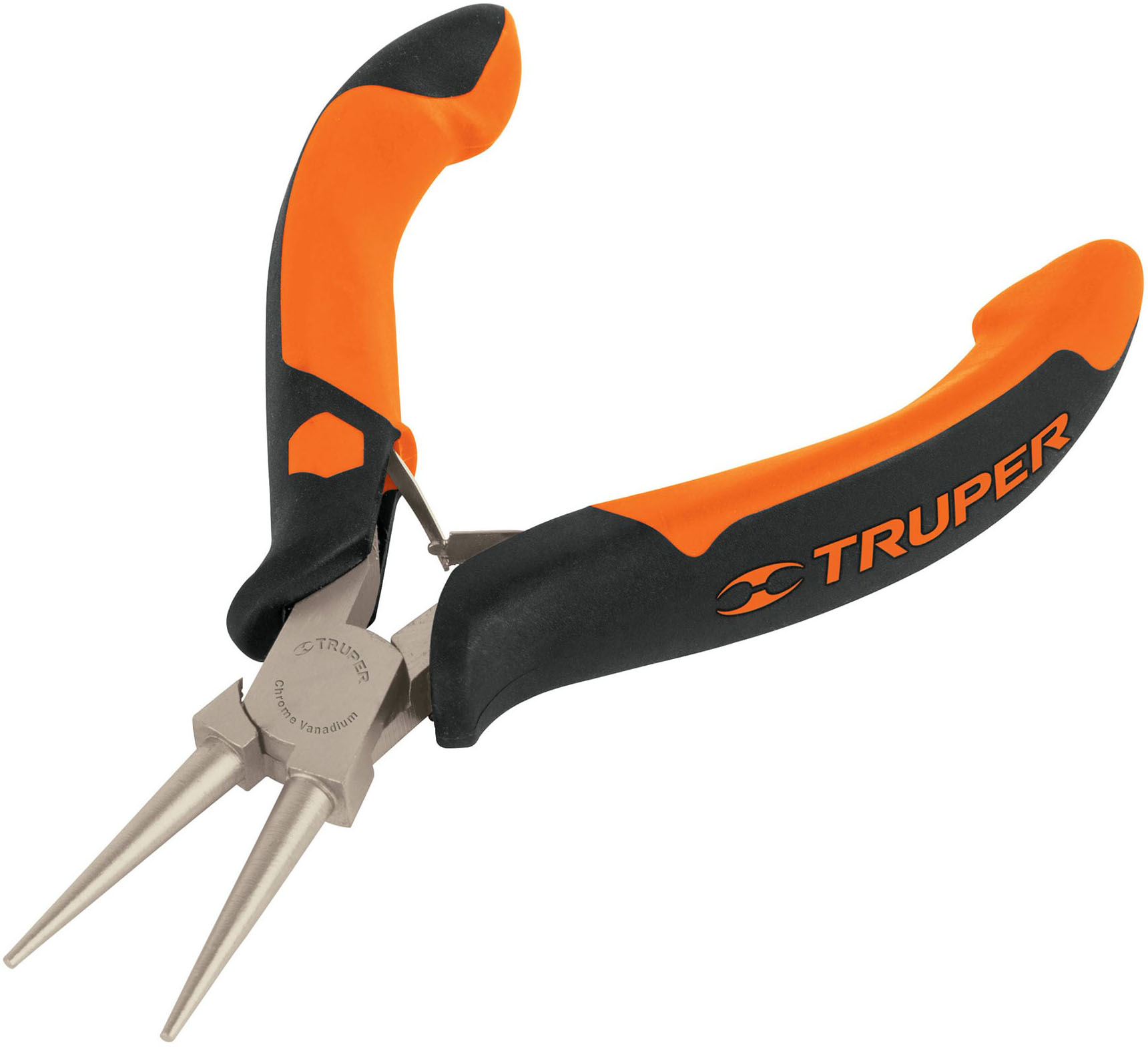 Imagen de MINI PINZA DE PUNTA REDONDA DE 5" CON MANGO DE AGARRE CONFORTABLE TRUPER