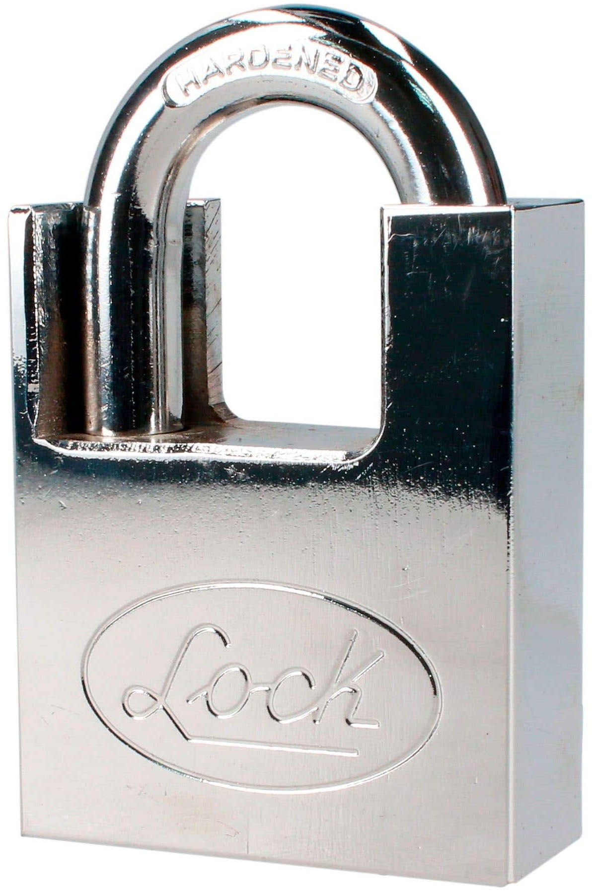 Imagen de CANDADO ANTIPALANCA DOBLE CERROJO LLAVE DE DISCO 50 MM CROMO SATINADO LOCK