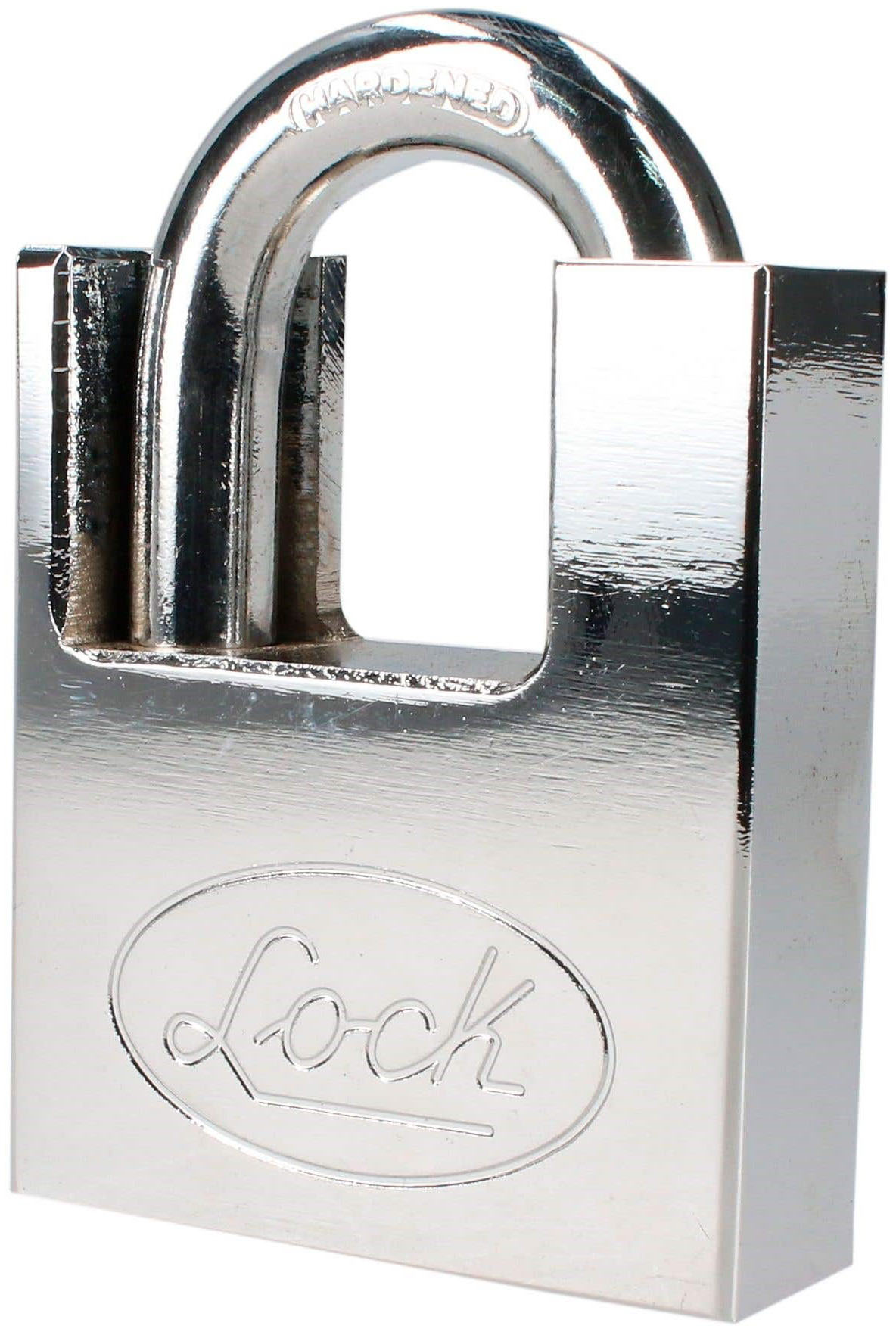 Imagen de CANDADO ANTIPALANCA DOBLE CERROJO LLAVE DE DISCO 60 MM CROMO SATINADO LOCK