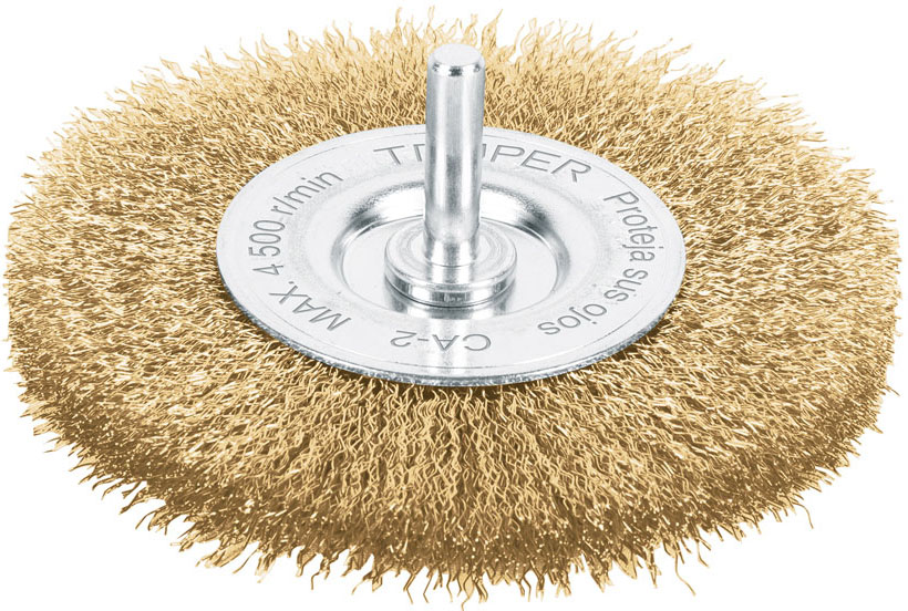 Imagen de CARDA CIRCULAR DE 4" CON ALAMBRE FINO PARA TALADRO TRUPER