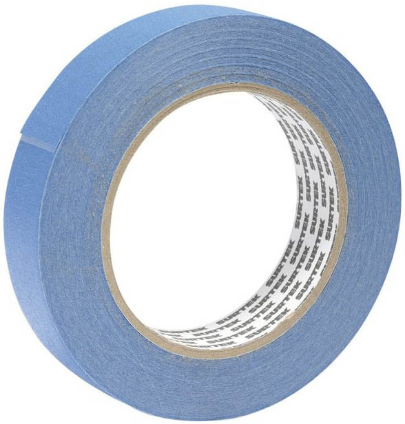 Imagen de CINTA MASKING TAPE 36 MM X 50 MTS PARA ENMASCARAR COLOR AZUL SURTEK
