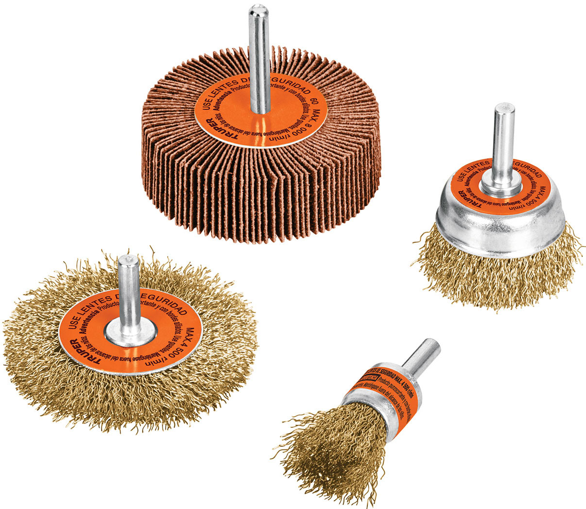 Imagen de JUEGO DE 4 CARDAS PARA TALADRO TRUPER