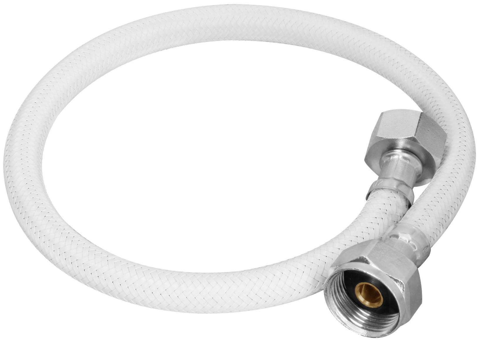 Imagen de MANGUERA PARA SANITARIO DE VINILO BLANCO DE 1/2" X 7/8" EN 50 CMS FOSET