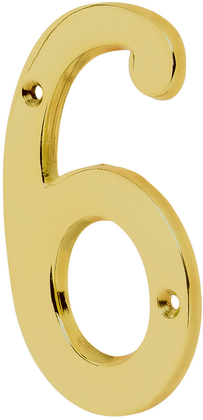 Imagen de NUMERO 6 DE LATON SOLIDO DE 4" HERMEX