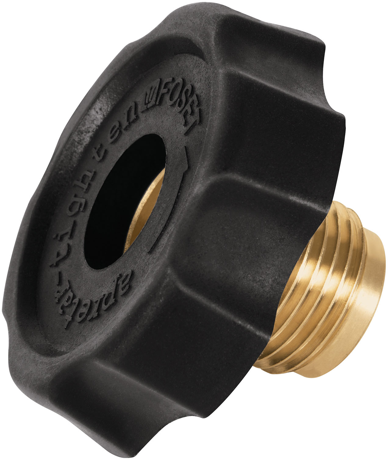 Imagen de TUERCA IZQUIERDA DE LATON DE 7/8" CON MANERAL DE PLASTICO FOSET