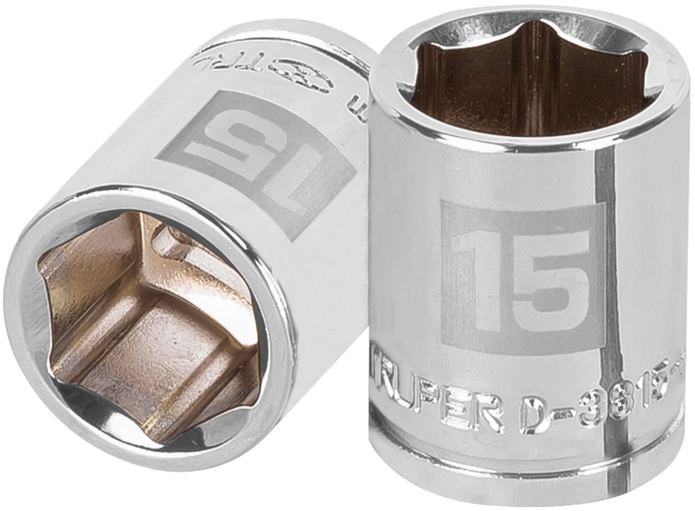 Imagen de DADO DE 15 MILIMETROS CON 6 PUNTAS Y CUADRO DE 3/8" TRUPER