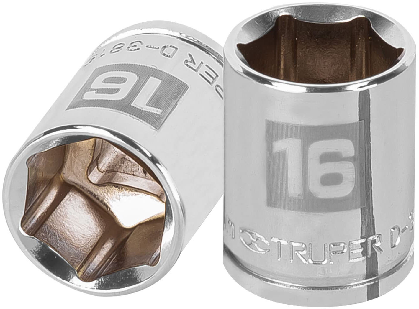 Imagen de DADO DE 16 MILIMETROS CON 6 PUNTAS Y CUADRO DE 3/8" TRUPER