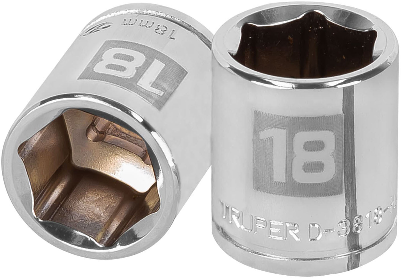 Imagen de DADO DE 18 MILIMETROS CON 6 PUNTAS Y CUADRO DE 3/8" TRUPER