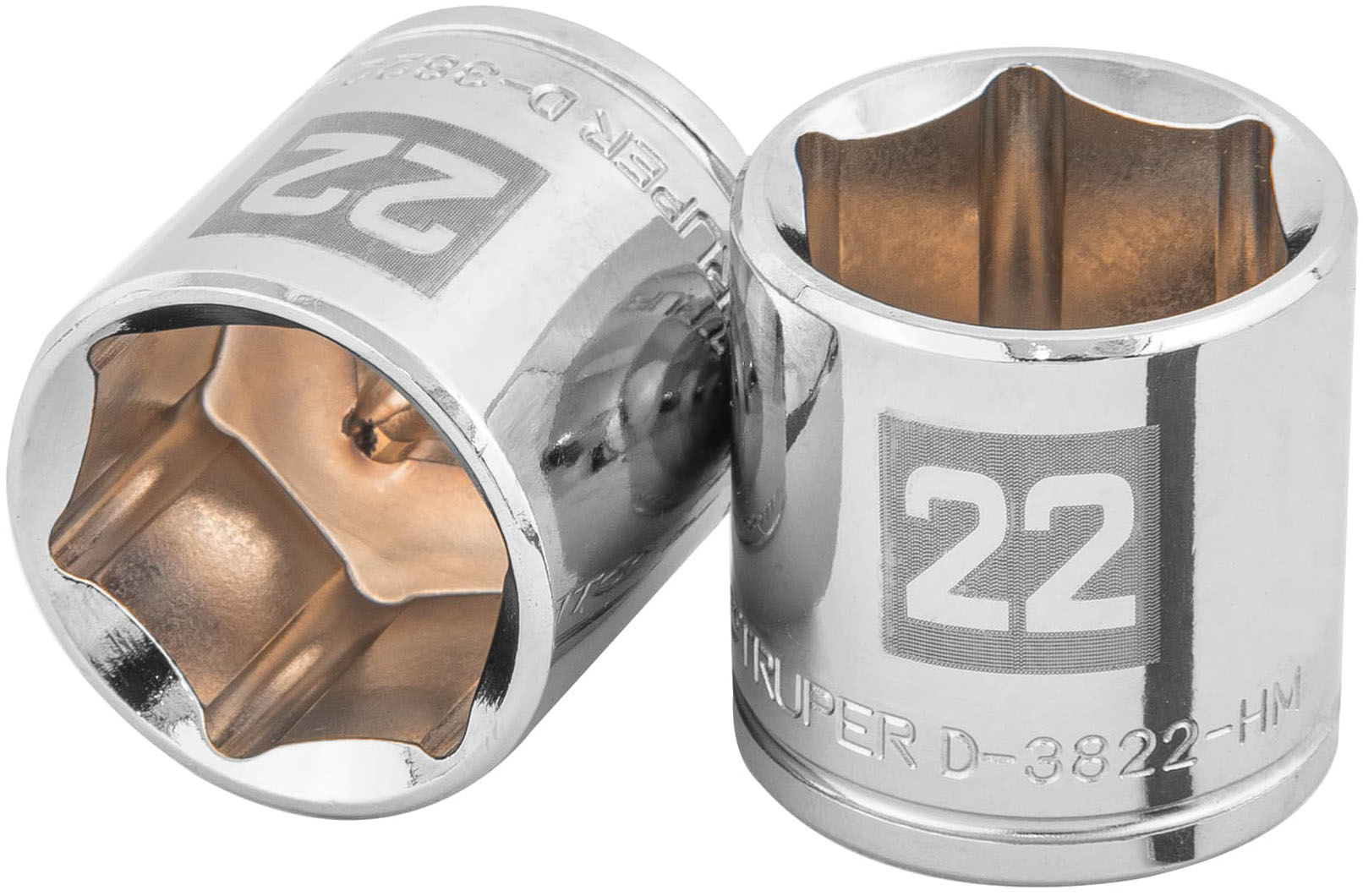 Imagen de DADO DE 22 MILIMETROS CON 6 PUNTAS Y CUADRO DE 3/8" TRUPER