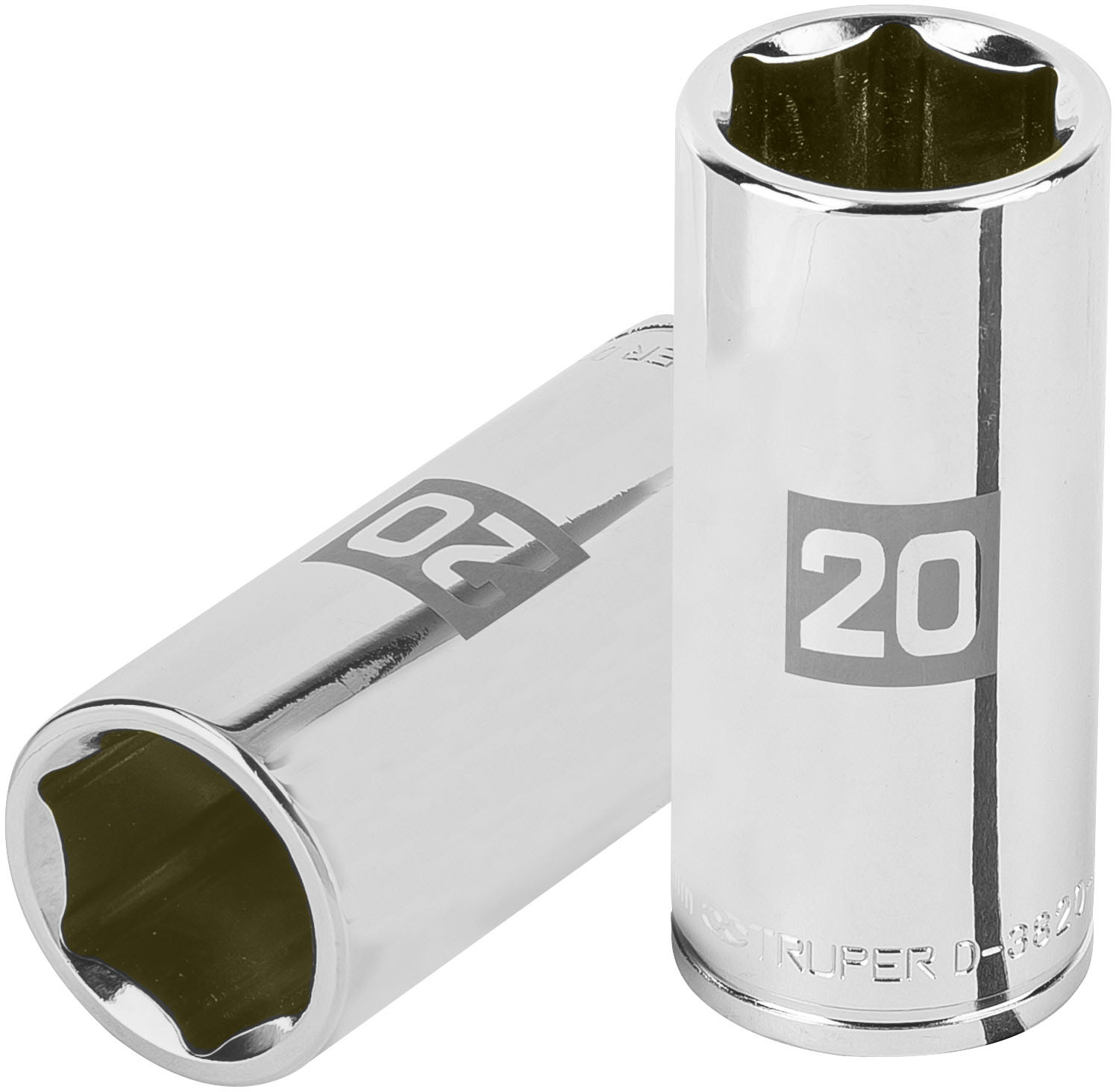 Imagen de DADO LARGO DE 20 MILIMETROS CON 6 PUNTAS Y CUADRO DE 3/8" TRUPER