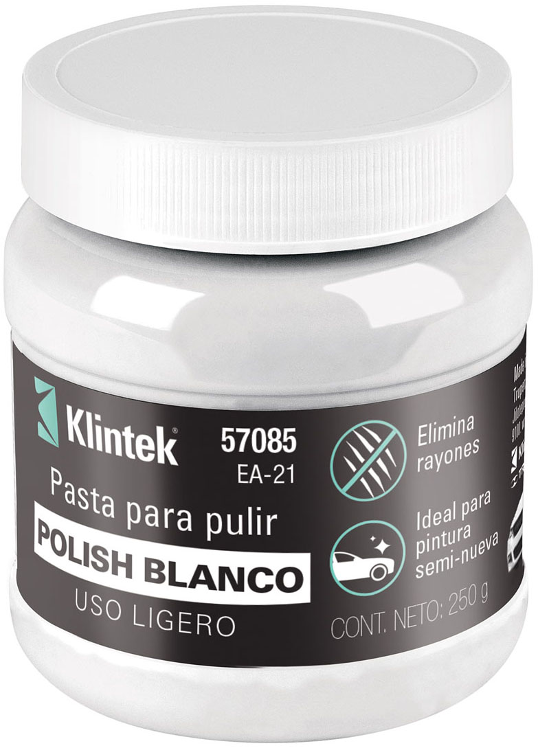 Imagen de PULIMENTO EN PASTA BLANCA PARA AUTO DE 250 GRAMOS DE USO LIGERO KLINTEK