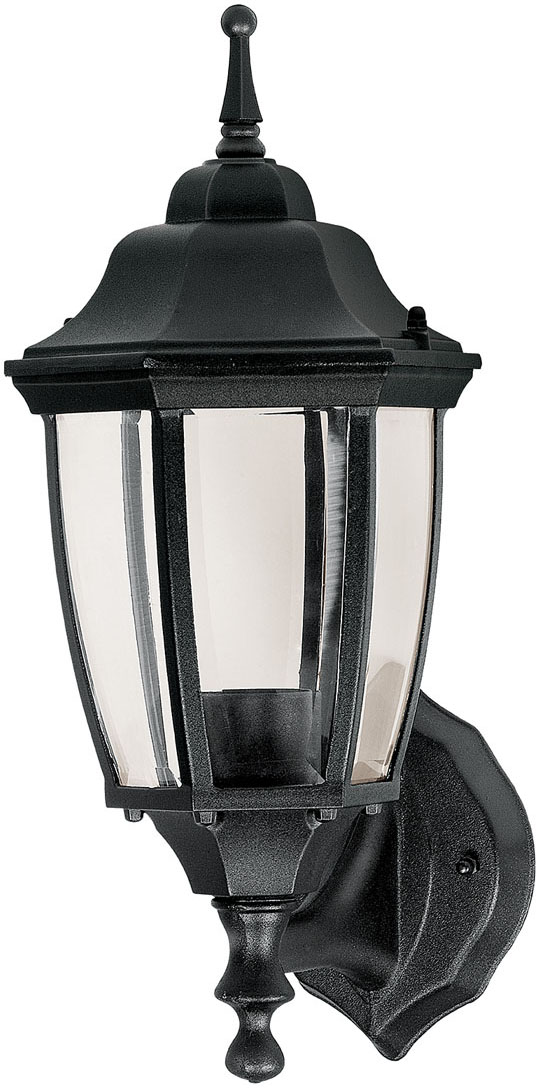 Imagen de ARBOTANTE TIPO FAROL TRADICIONAL SOPORTADO PARA EXTERIOR NEGRO VOLTECK