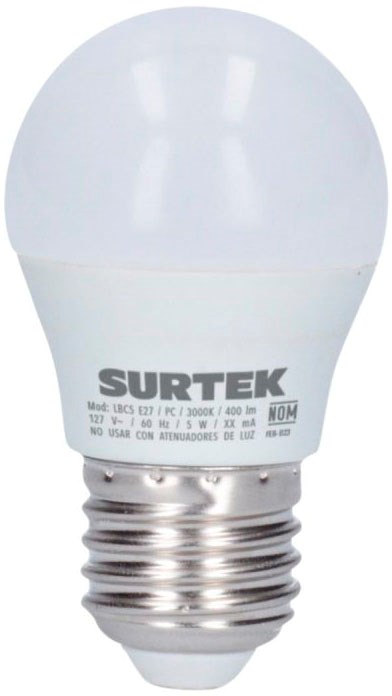 Imagen de FOCO LED TIPO BULBO A19 LUZ CALIDA 9 W SURTEK