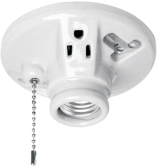 Imagen de ROSETA DE PORCELANA CON LADRON Y CADENA VOLTECK