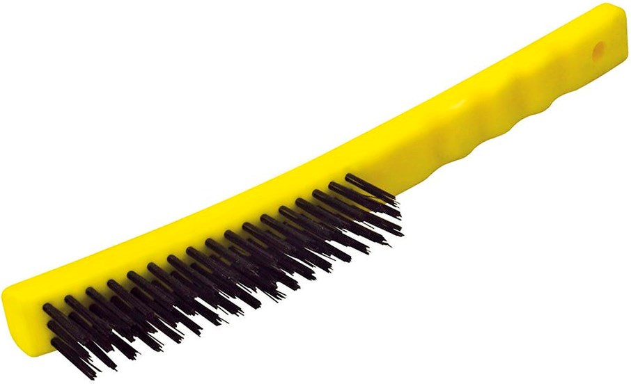 Imagen de CEPILLO ALAMBRE DE ACERO AL ALTO CARBON 3 X 17 FILAS DE PINCELES CON MANGO SURTEK