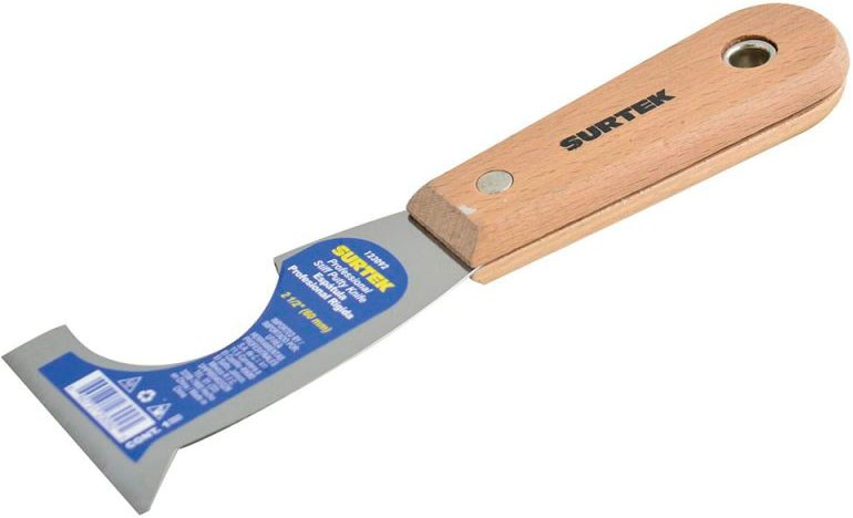 Imagen de ESPATULA RIGIDA MANGO DE MADERA 2-1/2" SURTEK