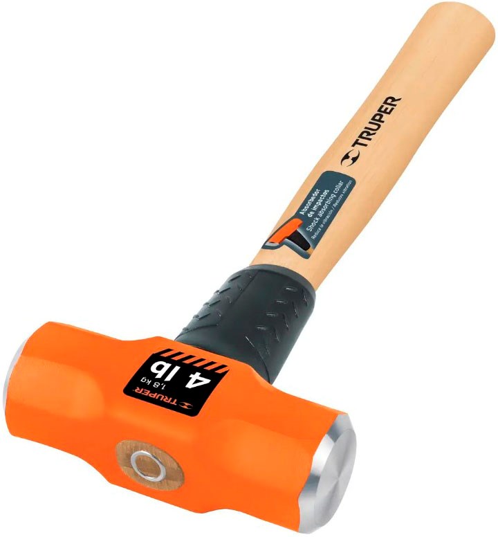 Imagen de MARRO OCTAGONAL DE 4 LIBRAS CON MANGO DE MADERA DE 12" TRUPER