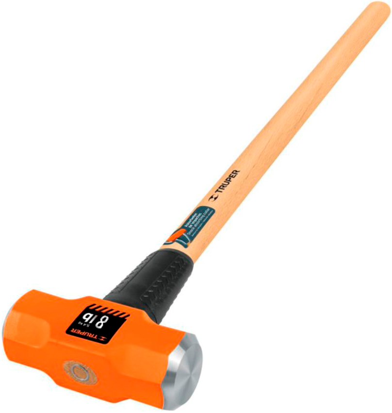 Imagen de MARRO OCTAGONAL DE 8 LIBRAS CON MANGO DE MADERA DE 36" TRUPER