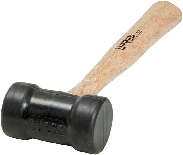 Imagen de MAZO CABEZA DE HULE NEGRO 16 OZ URREA