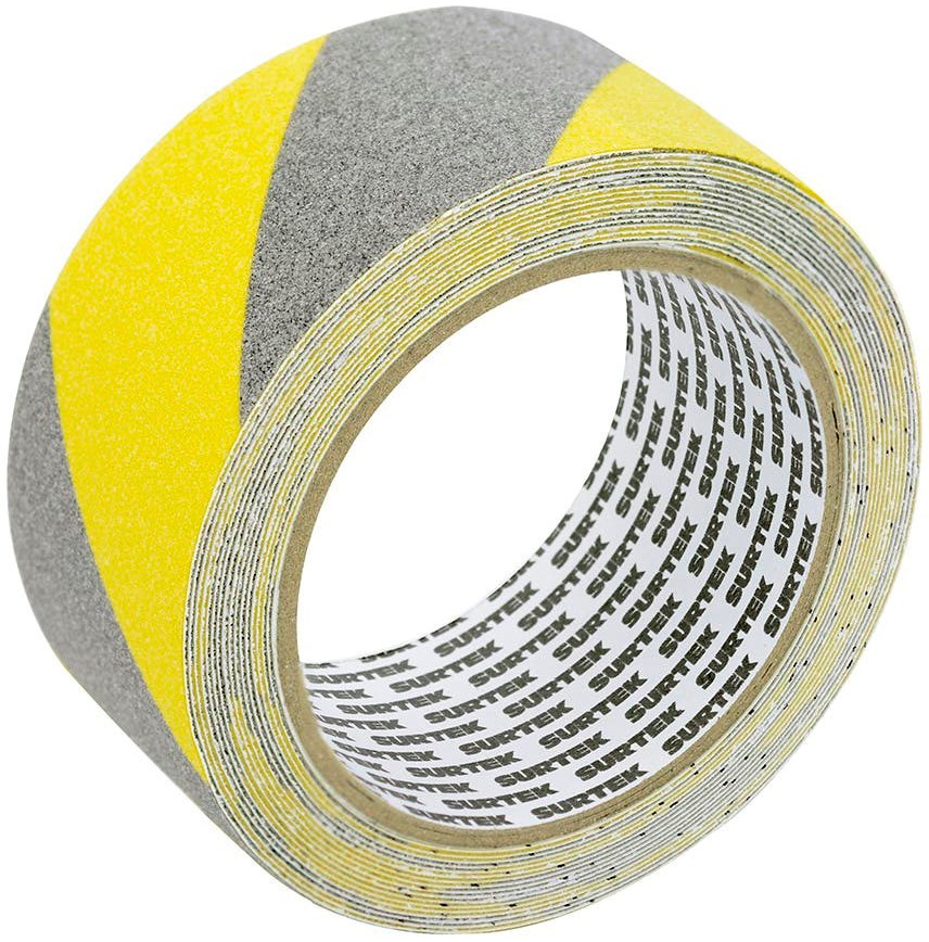 Imagen de CINTA ANTIDERRAPANTE 48 MM X 5 MTS COLOR AMARILLO CON GRIS SURTEK